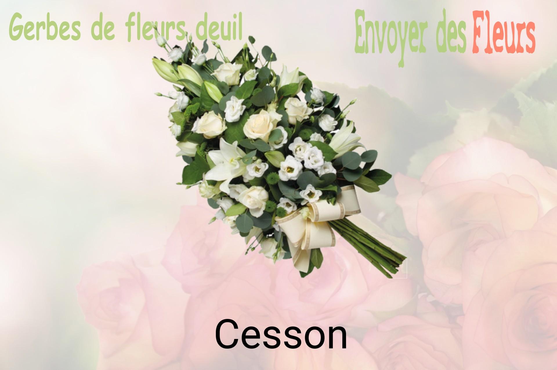 Gerbe de fleurs de deuil livrée à Cesson